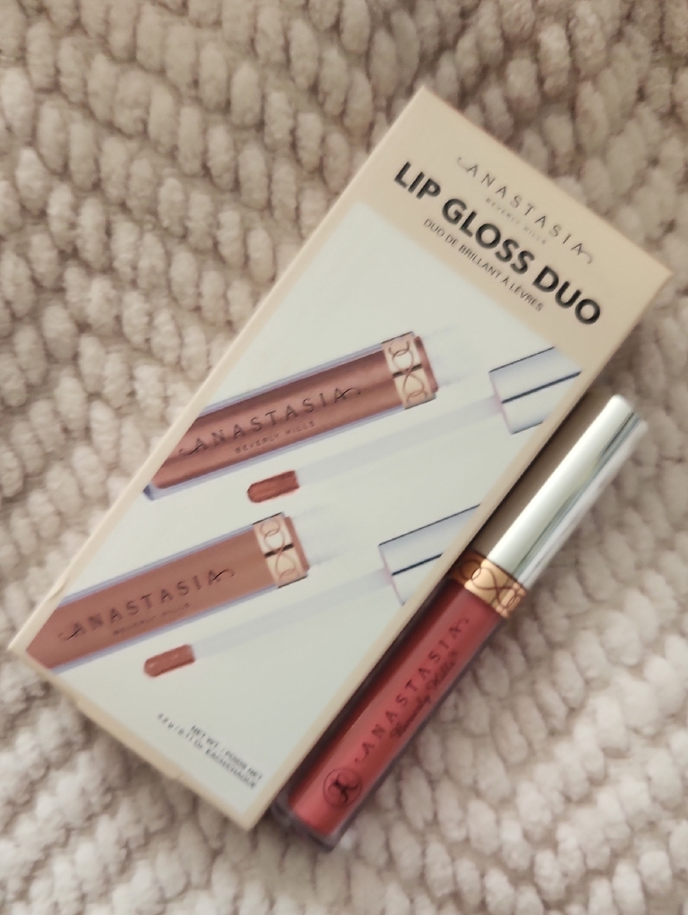 Anastasia Dual Lip Gloss Set in Nude Rose and Warm Coral